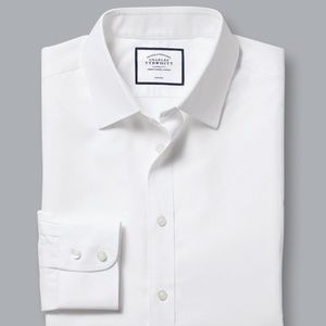 Charles Tyrwhitt Men's Non-Iron Twill Shirts (5 shirts) - White (16/34in)